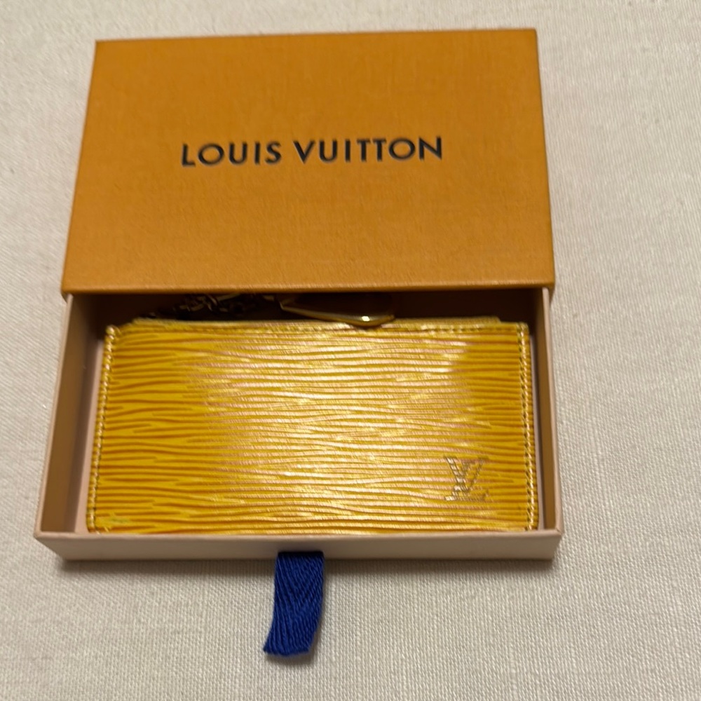 Louis Vuitton Yellow Epi Leather Key Card Holder